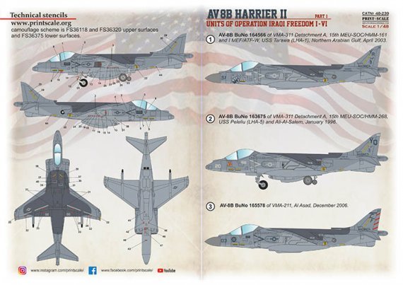 1/48 McDonnell-Douglas AV-8B Harrier. Operations Iraq Freedom