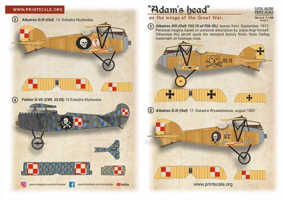 Adams head on the wings of the Great War 1/48 Part 1