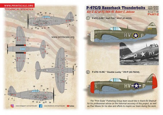 1/48 Republic P-47C/P-47D Razorback Robert S. Jonson Part 2