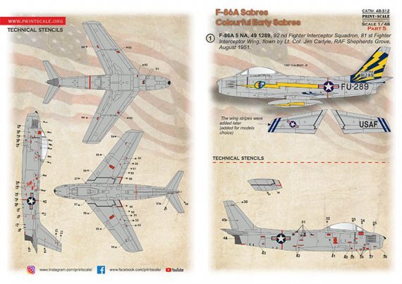 1/48 North-American F-86A Colorful Early Sabres