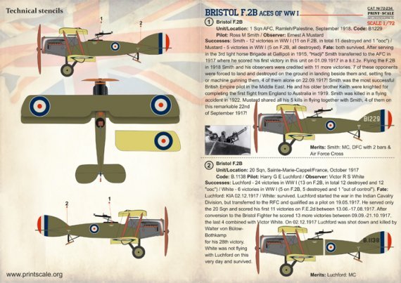 1/72 Bristol F.2B Aces of WWI