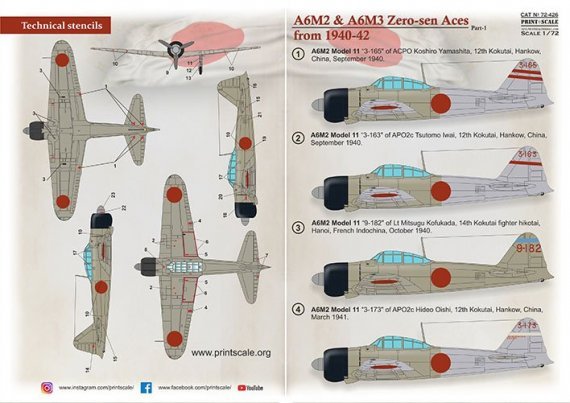 1/72 A6M2 & A6M3 Zero-sen Aces Pt.1