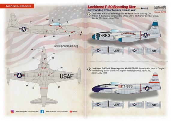 1/72 Lockheed F-80. Usa & Europe Part 2
