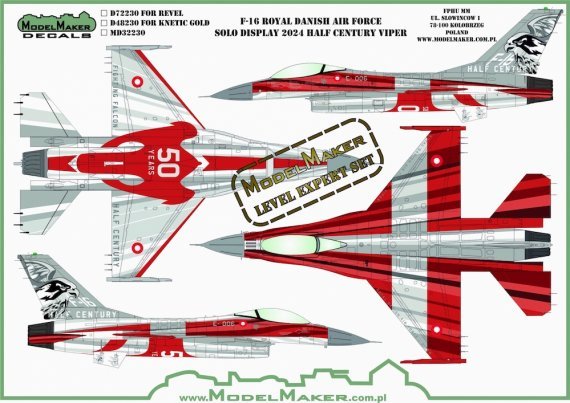 1/48 General-Dynamics F-16AM Royal Danish Air Force Solo Display