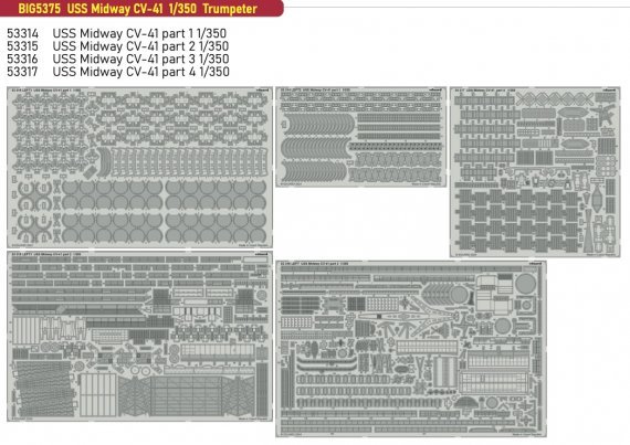 1/350 USS Midway CV-41 BigEd set for Trumpeter