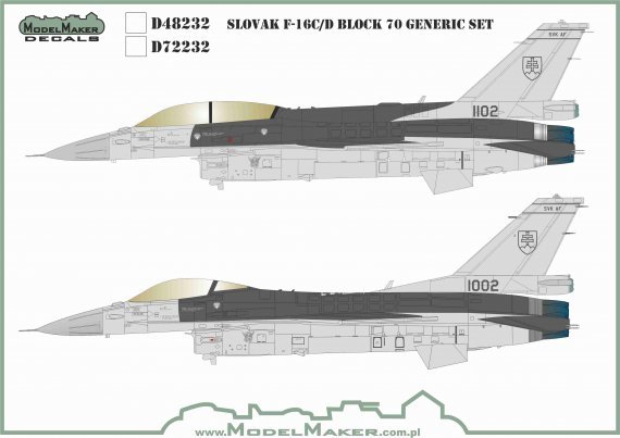 1/48 Slovak F-16C/F-16D generic set