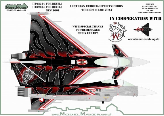 1/48 Austrian Eurofighter Typhoon Tiger scheme 2024