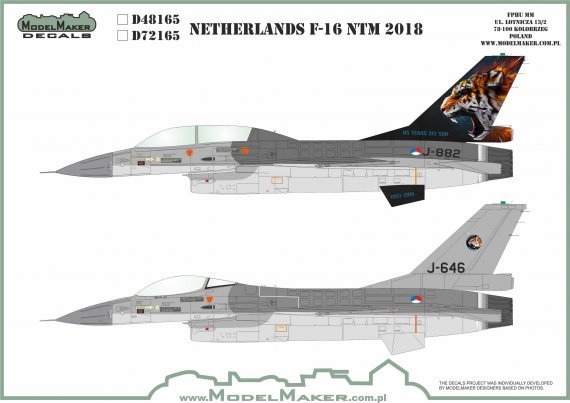 1/72 Netherlands F-16 Ntm 2018