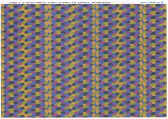 1/32 5 colour lozenge joined for upper flying surfaces