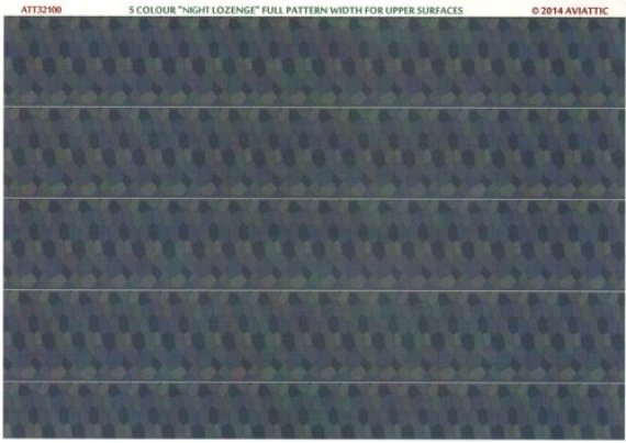 1/32 5 colour night lozenge full pattern width for upper sur