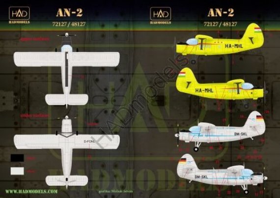 1/48 Decal AN-2 Civil (Lufthansa, HA-MHL)