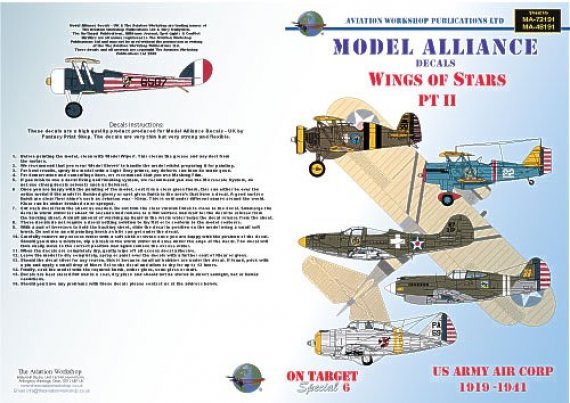 Model Alliance 1/48 Wings Of Stars Part 2 D�cals USAAC
