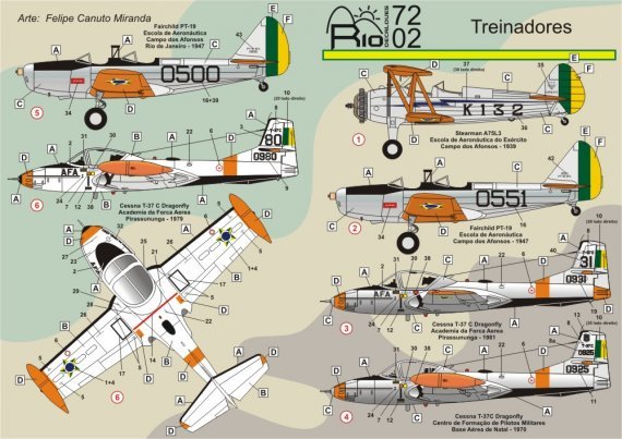 1/72 Treinadores da Aviacao Militar Brasileira