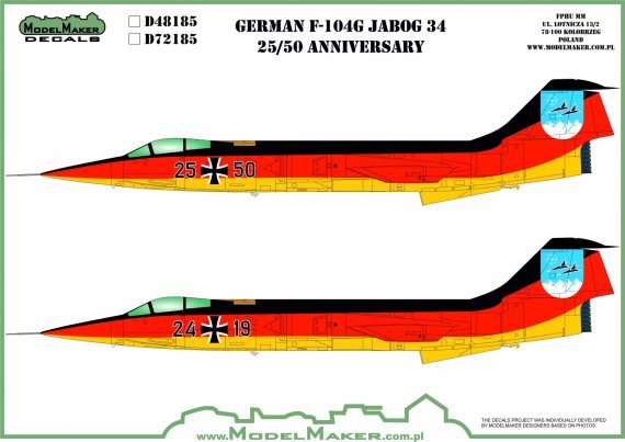 1/144 Lockheed F-104 German JaboG 34 25/50 Anniversary