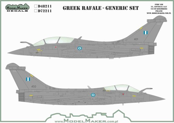 1/48 Greek Dassault Rafale generic set