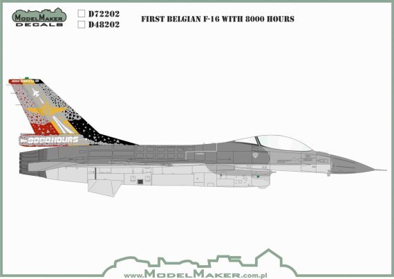 1/72 General-Dynamics F-16AM for MLU Fighting Falcon 8000 hours
