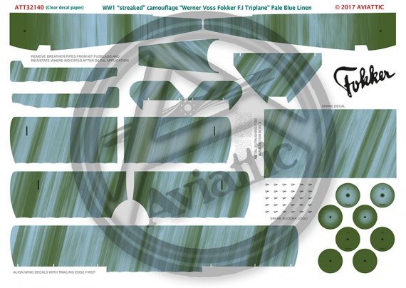 Aviattic 1/32 Mimetica WWI Werner Voss Fokker F.I