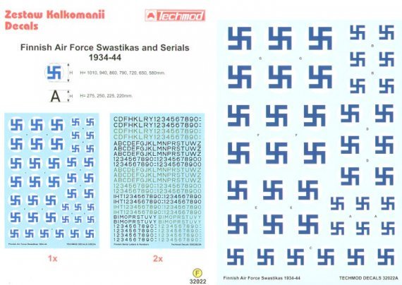 Techmod Finnish Air Force Insignia Decals 1/32