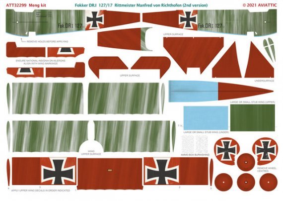 1/32 Fokker Dr.I Triplane 127/17 Manfred von Richthofen