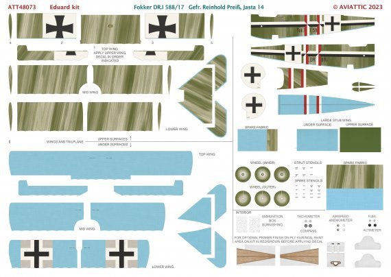 1/48 Fokker Dr.I Triplane 588/17 Gefreiter Reinhold Preis