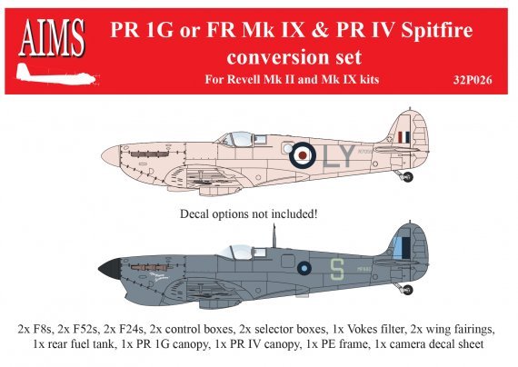 1/32 PR.1G & PR.IV Spitfire conversion set