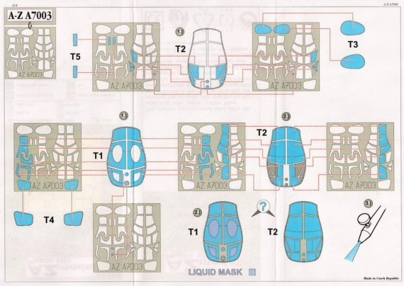 1/72 OH-6/MD-500 canopy masks