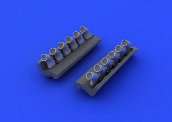 1/48 Spitfire exhaust stacks rounded (EDU)