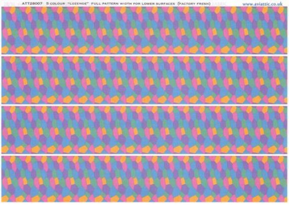 1/28 5 colour lozenge full pattern width for lower surfaces