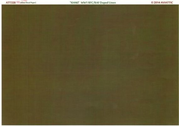 1/32 (clear decal paper) khaki ww1 rfc/raf doped linen