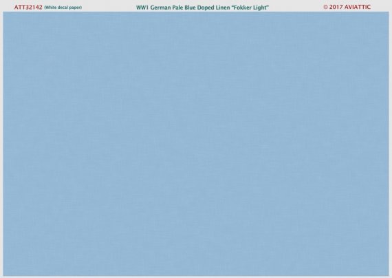 Aviattic 1/32 Tela Blu Chiaro Tedesca WWI Fokker Light
