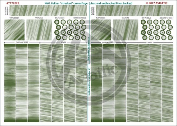 1/72 WWI Fokker streaked camouflage