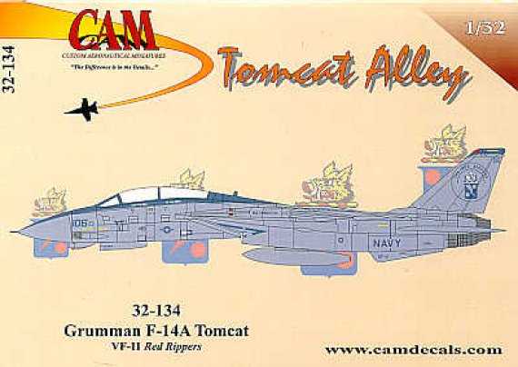 Cam Decals 1/32 F-14A Tomcat VF-11 Red Rippers USS Forrestal