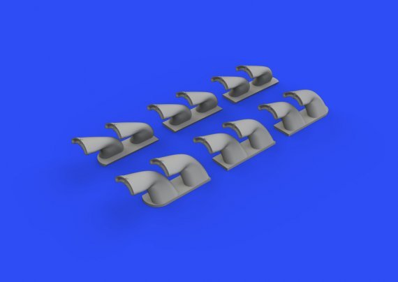 Brassin 1/32 P-40 exhaust stacks fishtail