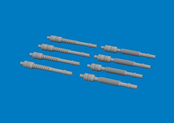 Brassin 1/32 Hurricane Mk.IIc gun barrels for Revell