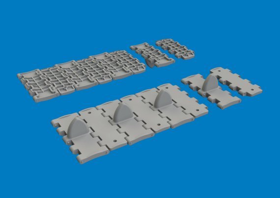 Brassin 1/35 Cingoli T-34 Waffle per Tamiya