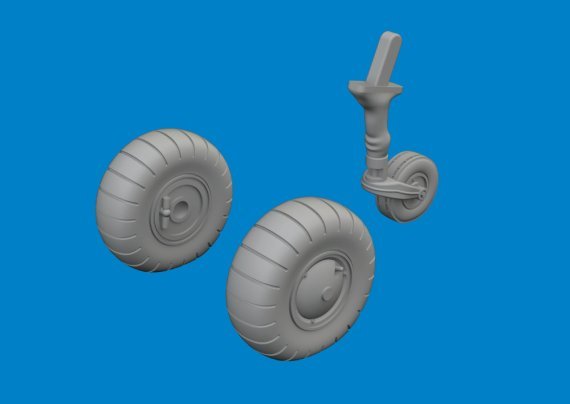 Brassin 1/48 Fi-156C wheels for Tamiya