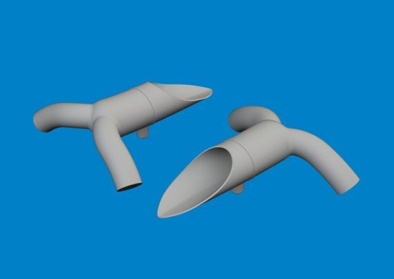 Brassin 1/48 DB-7B Boston III exhausts for HKM