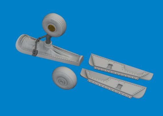 Brassin 1/48 P-40N tail wheel bay for Eduard