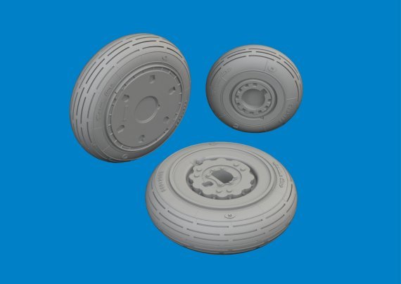 Brassin 1/48 MiG-21F wheels for Eduard