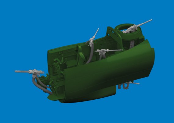 Brassin 1/48 Do 217K guns for ICM