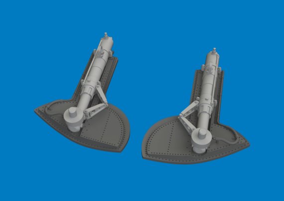 Eduard Brassin 1/48 Jambes Train Atterrissage Spitfire Mk.IX/XVI