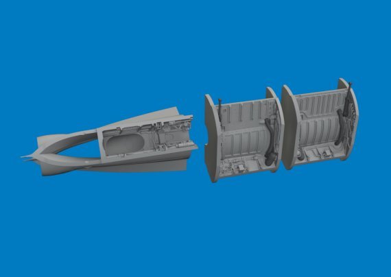 Brassin 1/48 Vani Carrello MiG-21F per Eduard