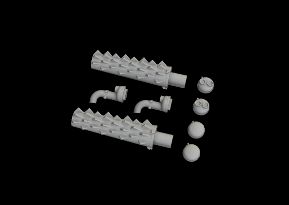 Brassin 1/48 Beaufighter exhausts PRINT