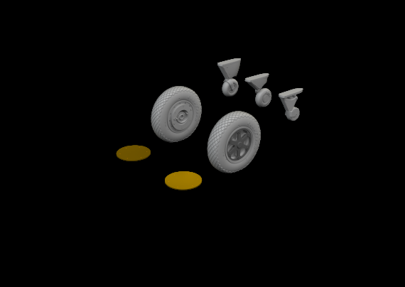 Grumman F4F-4 Wildcat wheels late 1/48