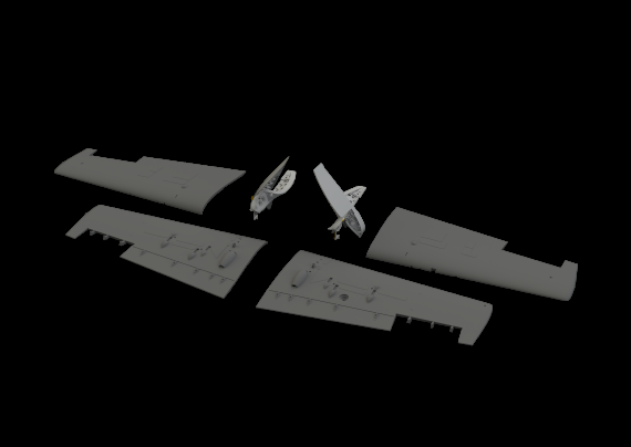 Grumman F4F-4 Wildcat folding wings 1/48