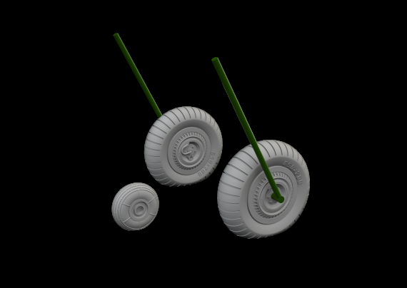 Yakovlev Yak-9D wheels 1/48