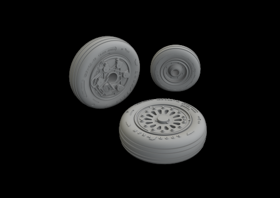 Brassin 1/48 F-16C wheels early