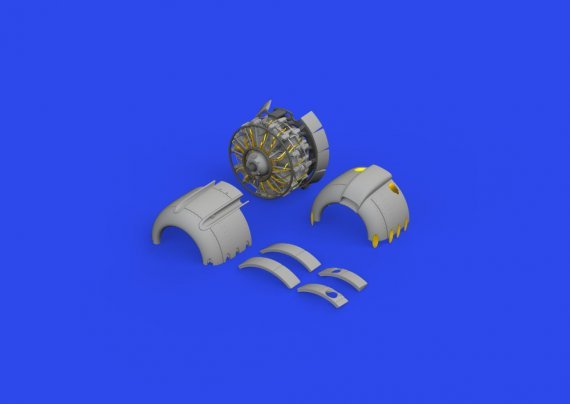 Brassin 1/48 A6M2-N Rufe engine complete PRINT