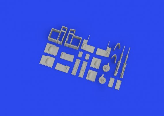 Brassin 1/48 A6M3 gun bays short barrel