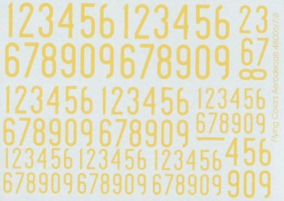 1/48 1936-62 Swedish Narrow Numerals/ Yellow